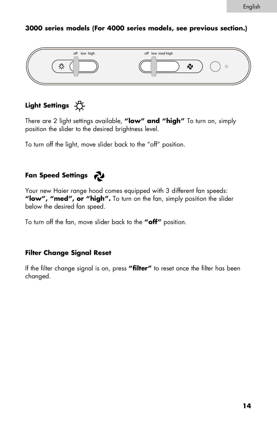 Haier 3000 user manual Series models For 4000 series models, see previous section 