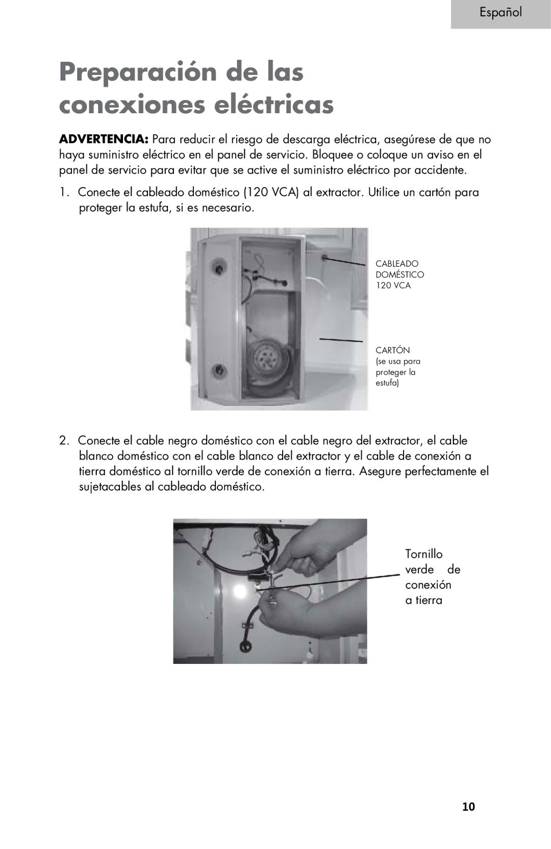 Haier 3000, 4000 user manual Preparación de las conexiones eléctricas 