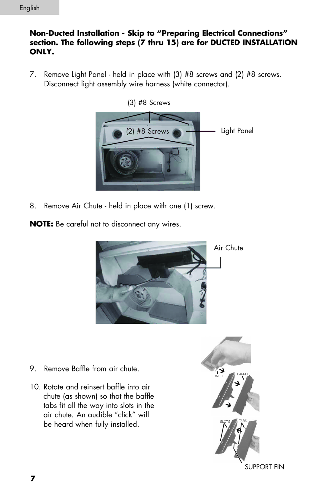 Haier 4000, 3000 user manual Remove Air Chute held in place with one 1 screw 