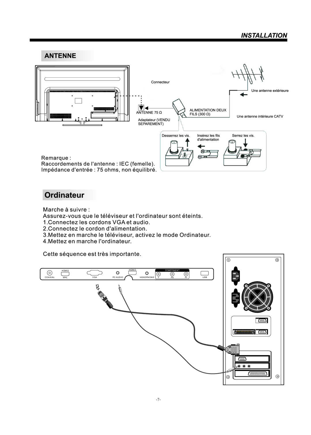 Haier 48D3500 manual Component 