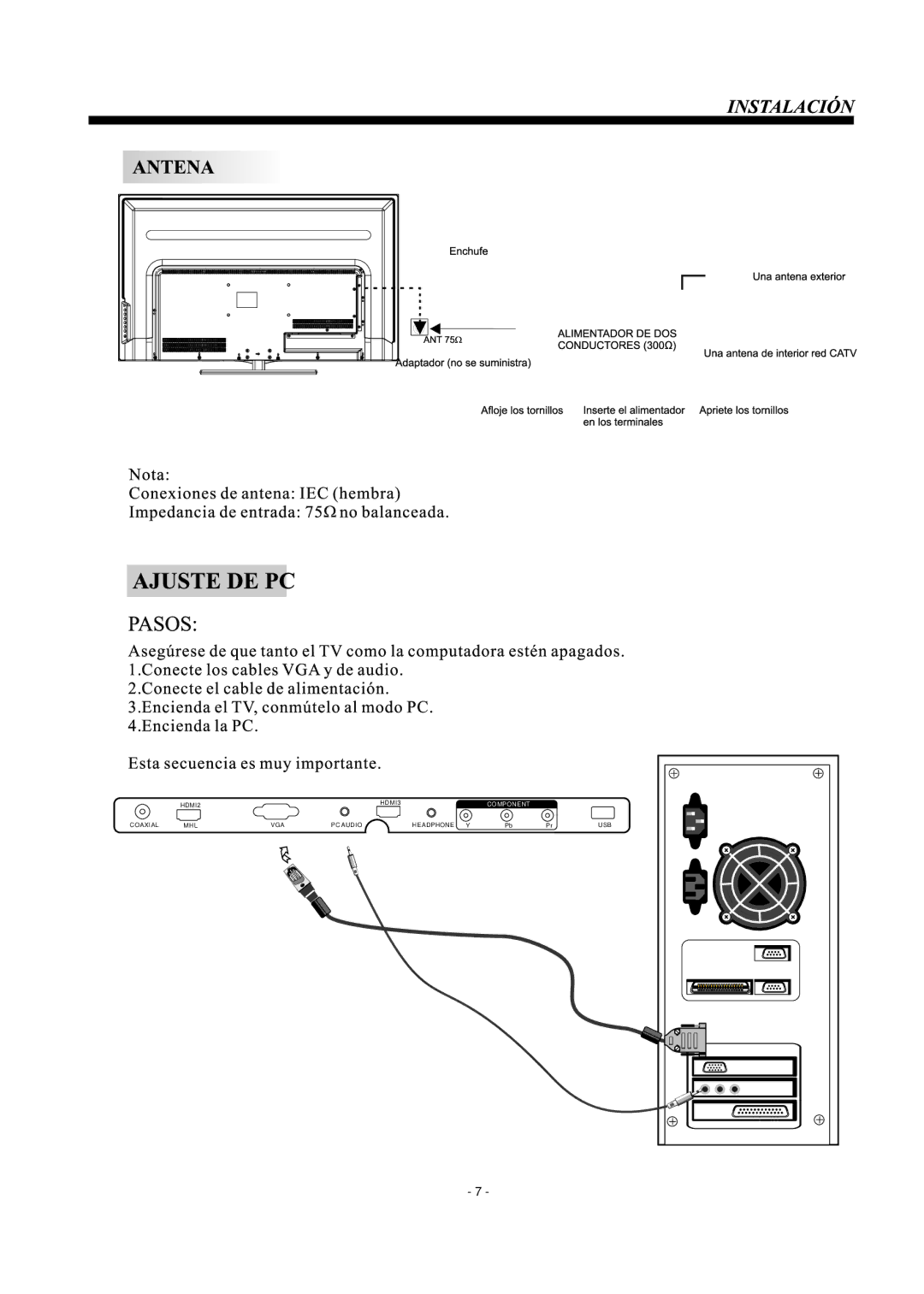 Haier 48D3500 manual Component 