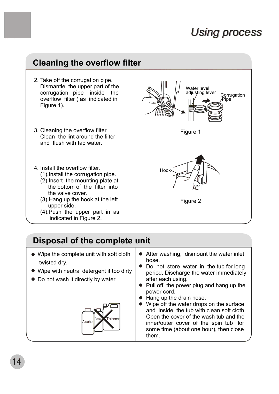 Haier 650 user manual Cleaning the overflow filter 