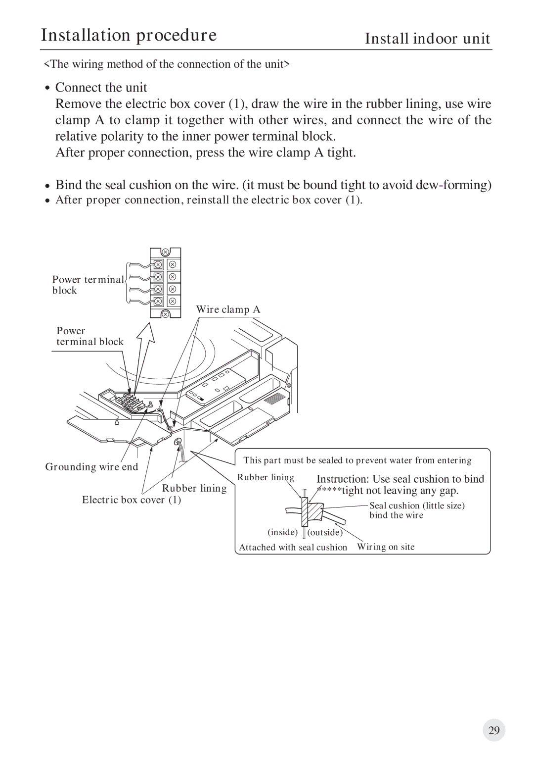 Haier 0010571570, AB212BCBAA manual Wiring method of the connection of the unit 