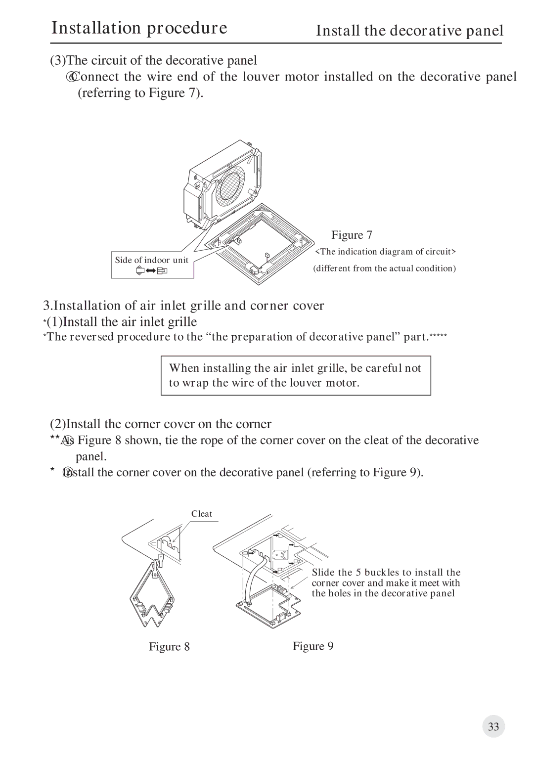 Haier 0010571570, AB212BCBAA manual 2Install the corner cover on the corner 