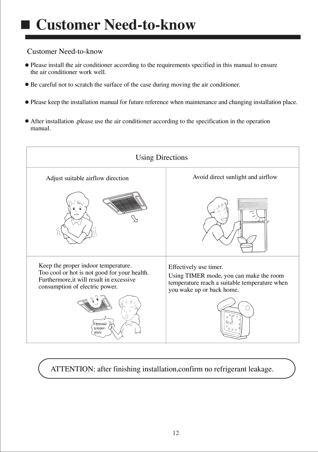 Haier AB212XCEAA operation manual Customer Need-to-know 