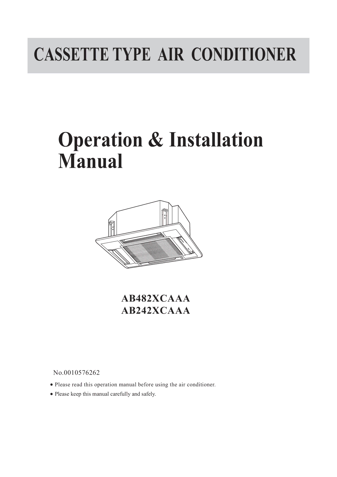 Haier AB242XCAAA operation manual Operation & Installation Manual 