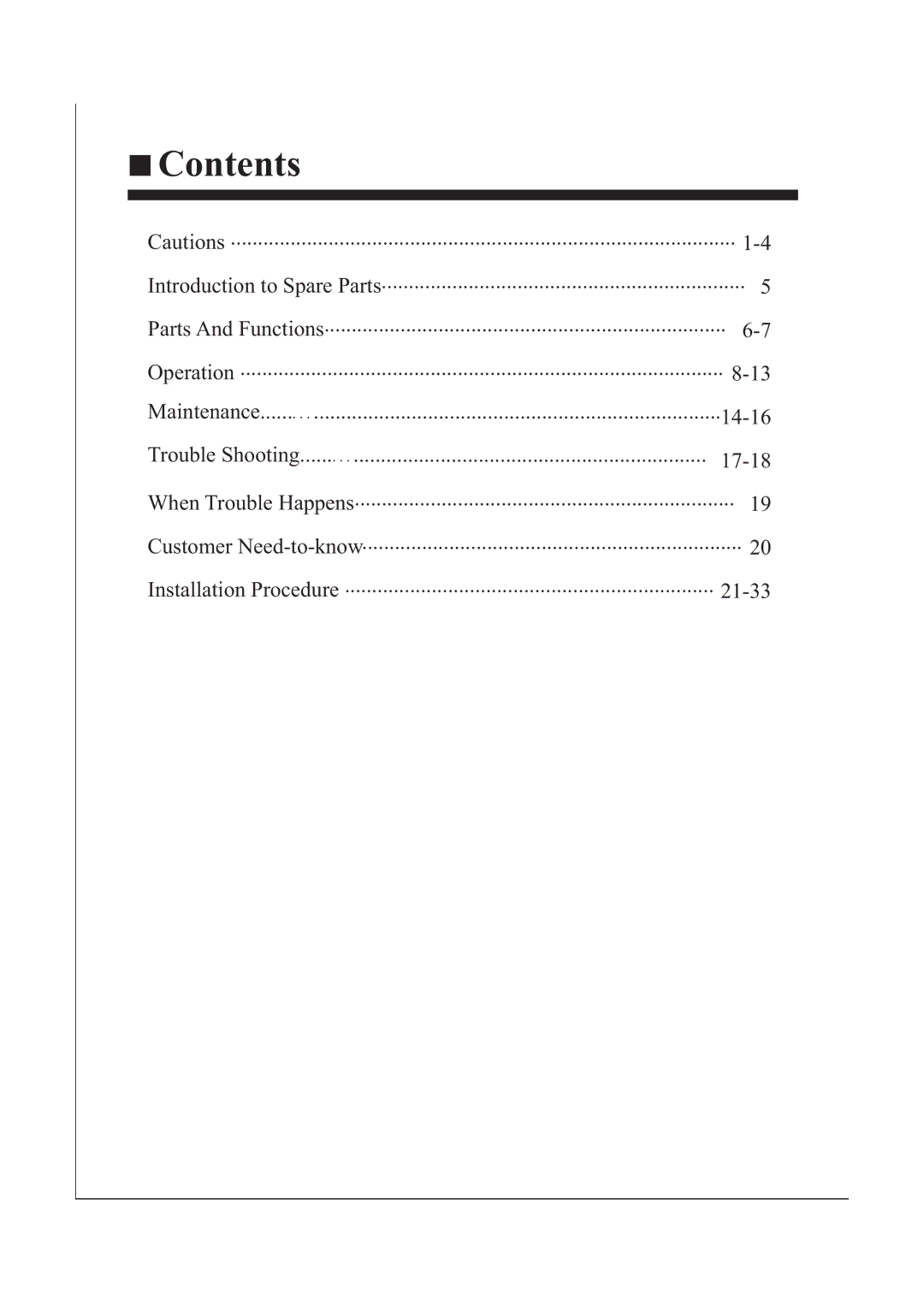 Haier AB242XCAAA operation manual Contents 