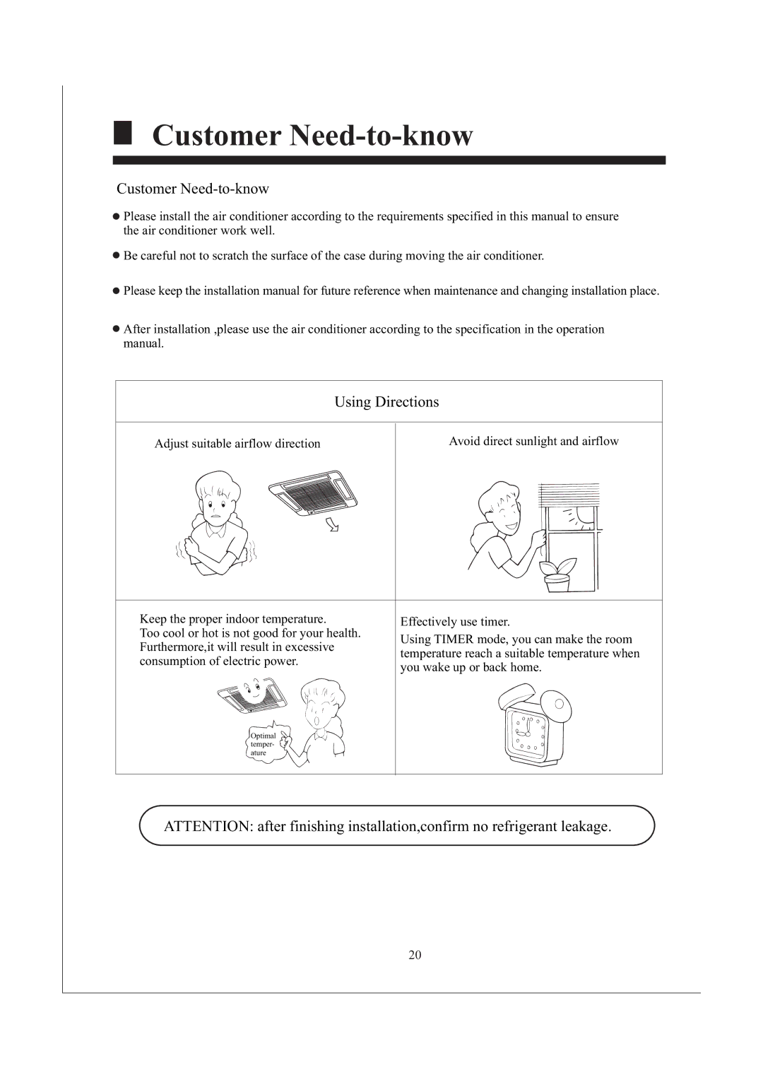 Haier AB242XCAAA operation manual Customer Need-to-know 