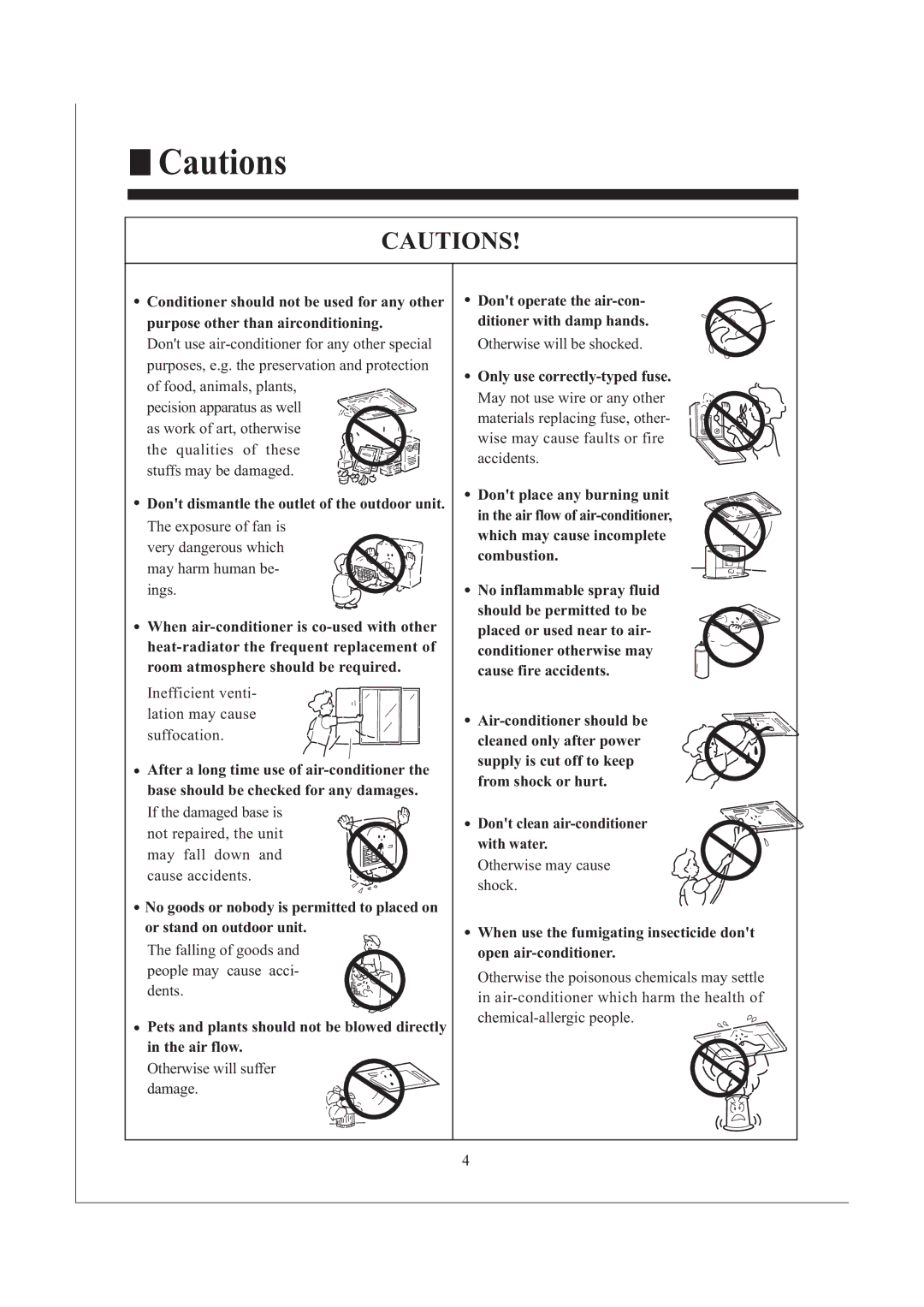 Haier AB242XCAAA operation manual Dont dismantle the outlet of the outdoor unit 