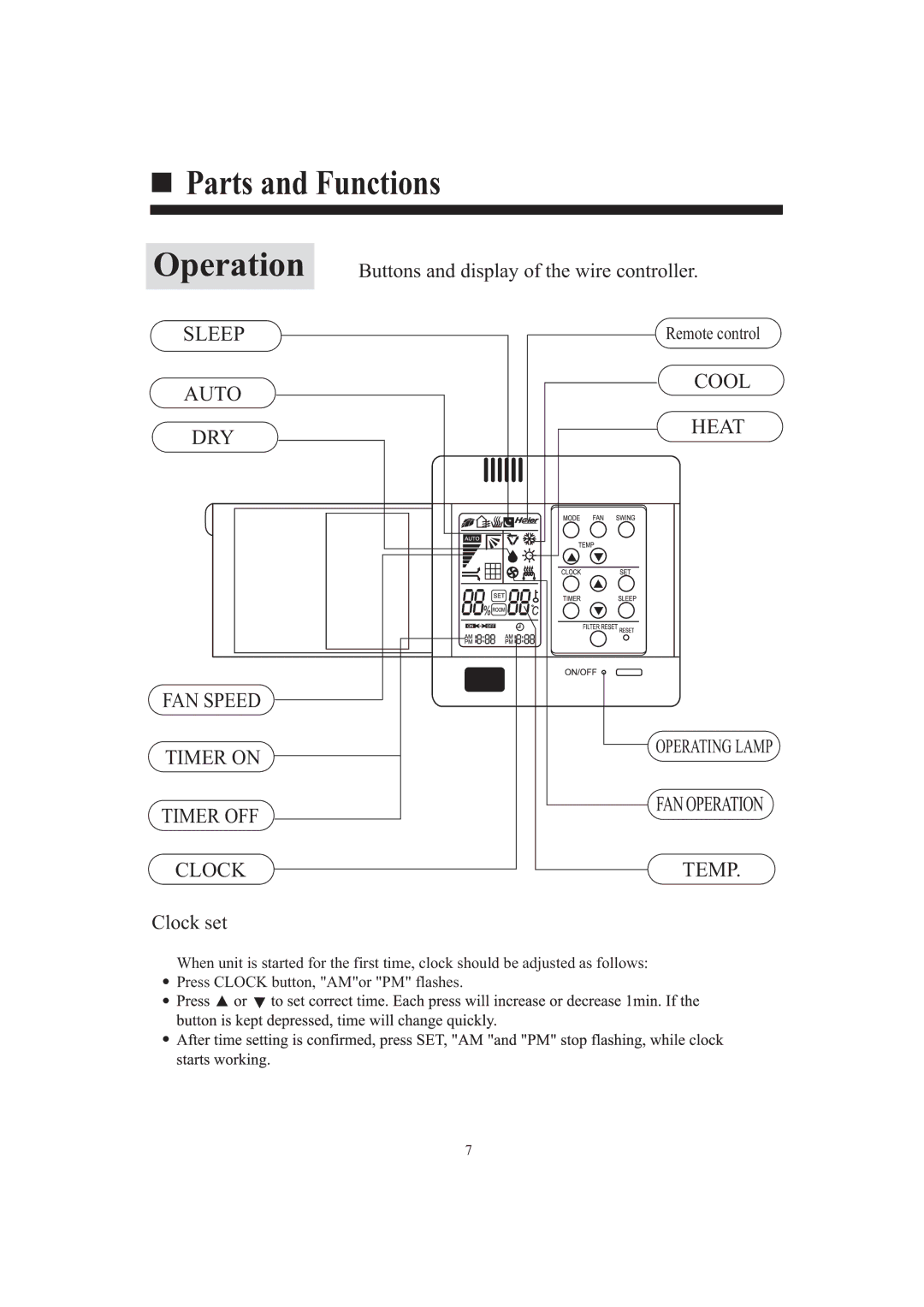 Haier AB242XCAAA operation manual Cool 