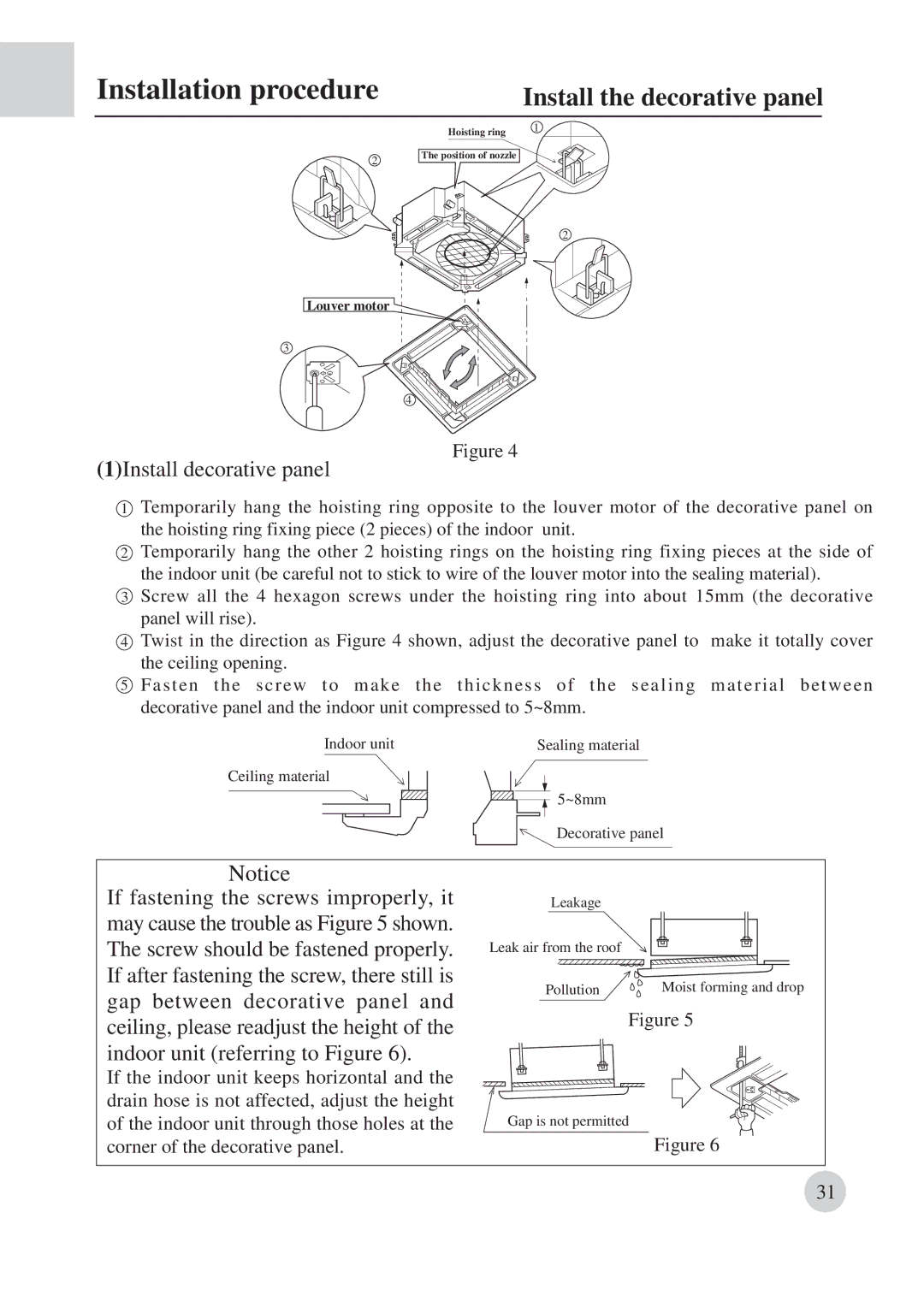 Haier AB422BCBAA manual 1Install decorative panel 