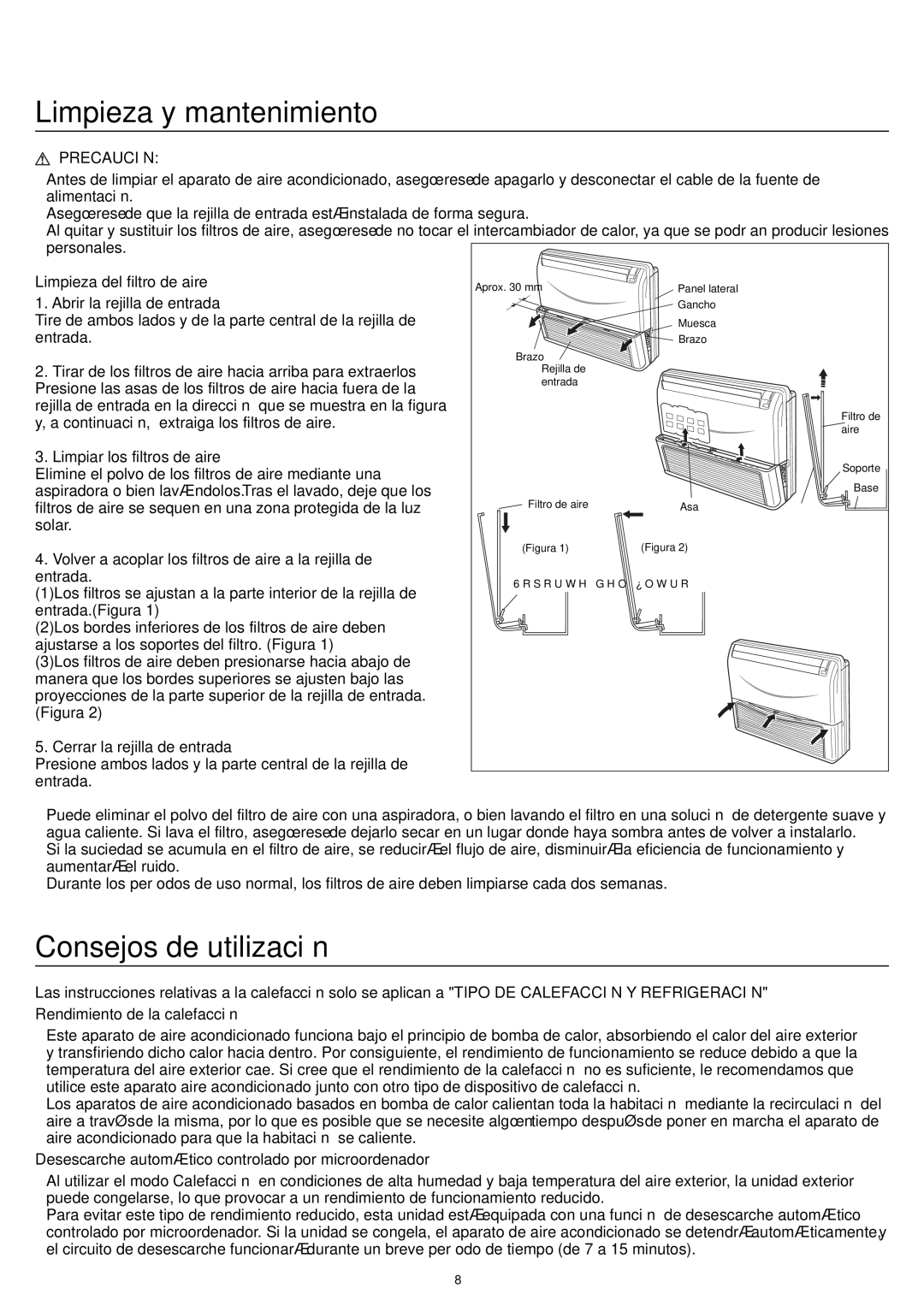 Haier AC18CS1ERA, AC24CS1ERA, AC12CS1ERA operation manual Limpieza y mantenimiento, Consejos de utilización, Precaución 