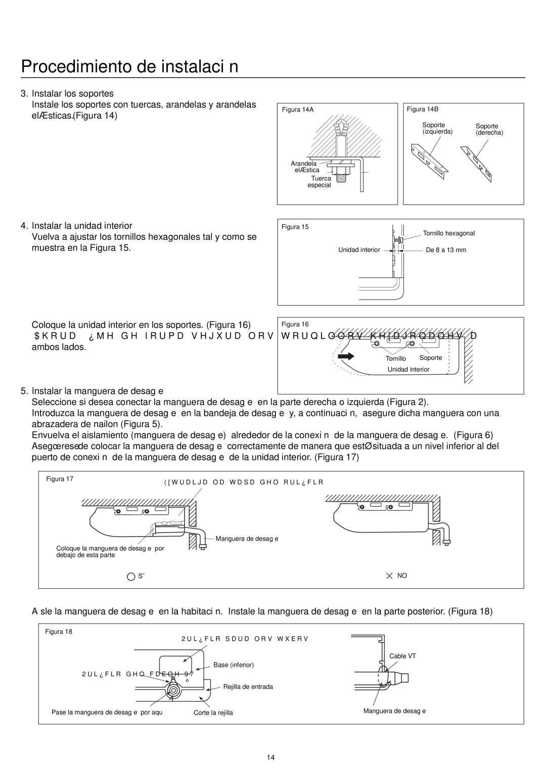 Haier AC18CS1ERA, AC24CS1ERA, AC12CS1ERA operation manual Instalar los soportes, Instalar la unidad interior 