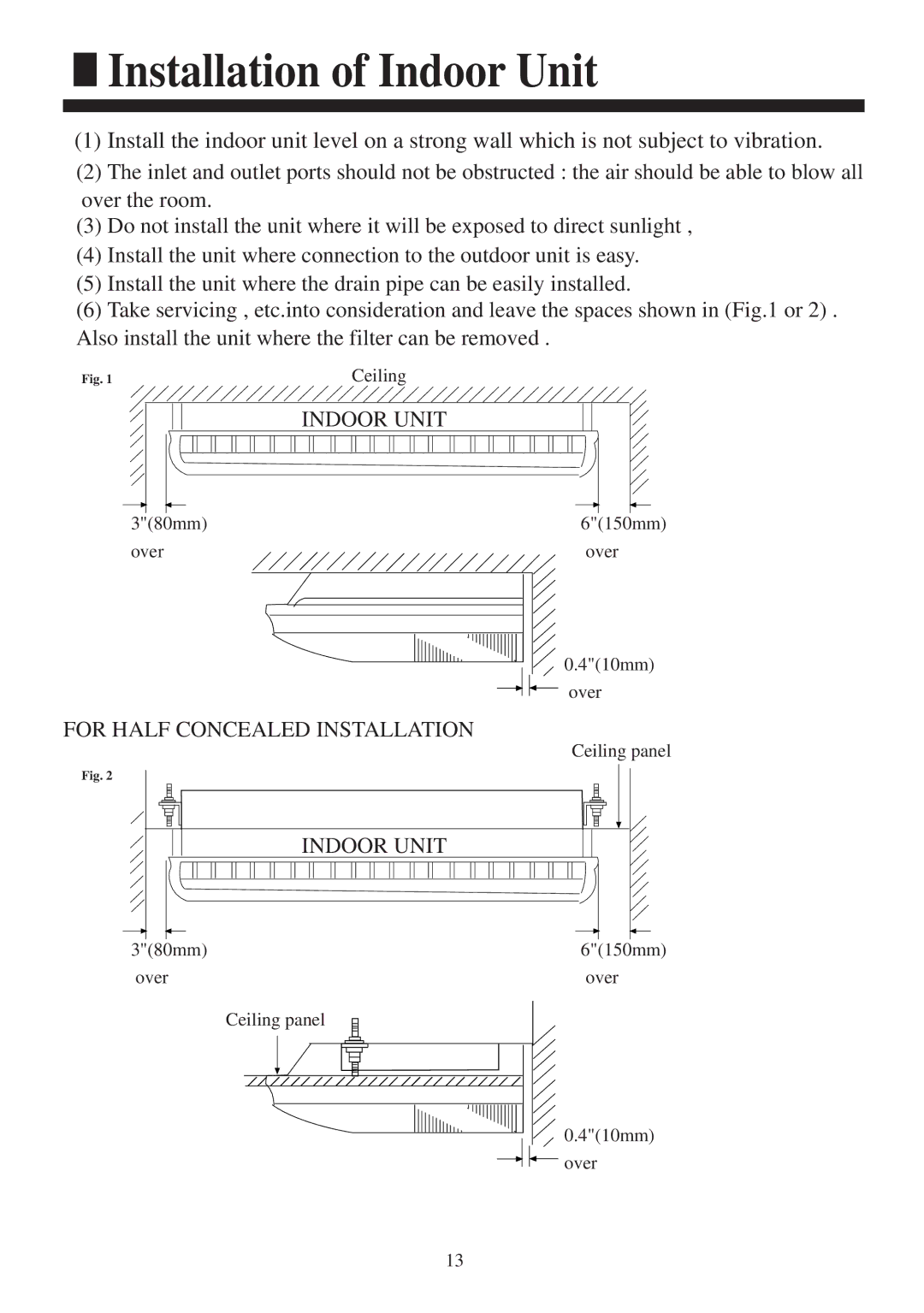 Haier AC422AFERA installation manual Indoor Unit 