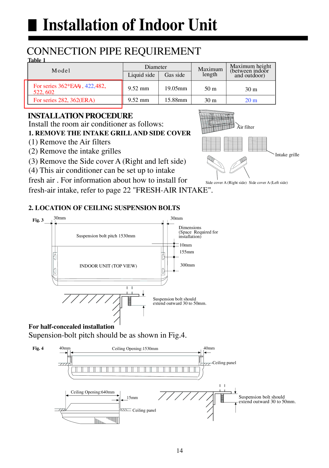 Haier AC422AFERA installation manual Connection Pipe Requirement 