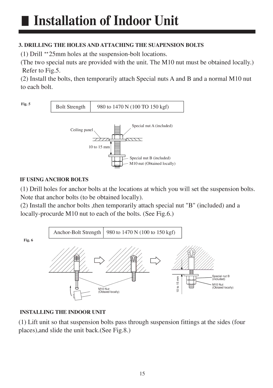 Haier AC602AFEAA, AC522AFERA, AC482AFEAA, AC362AFEAA, AC362AFERA Drilling the Holes and Attaching the Suapension Bolts 