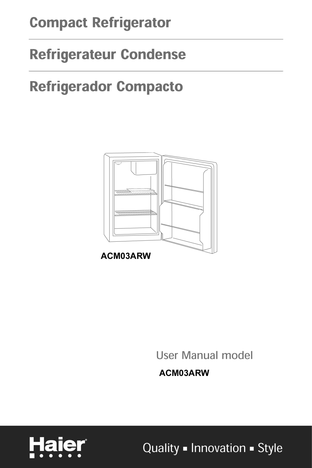 Haier ACM03ARW manual 