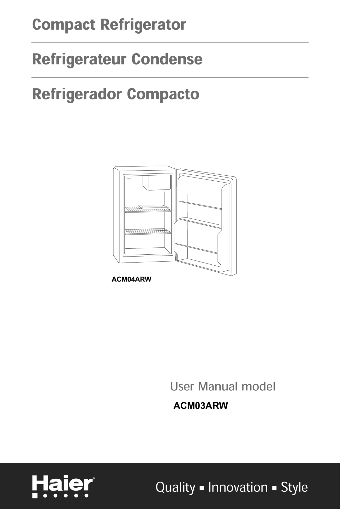 Haier ACMO3ARW manual 