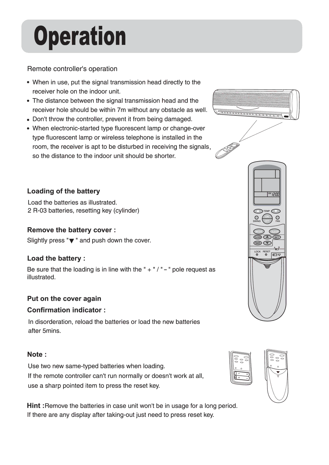 Haier HSU-18CW03/R1, AU072ABNAA, AU072ABBAA, AS072AZBDA, AS182ATNDA, AS072AZNDA, AS162ATNCA, HSU-07CW03/R1, HSU-07HW03/R1 manual 