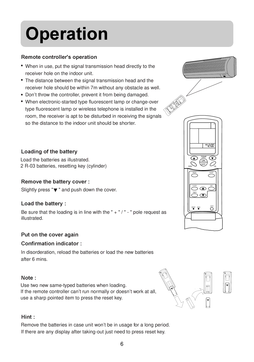 Haier AS092AMNBA, AU122ABNCA, AU092ABNCA, AU072ABNCA, AS222AJNBA, AS182ASNBA, AS072AZNBA, AS162ATNBA, AS122AYNBA Operation 