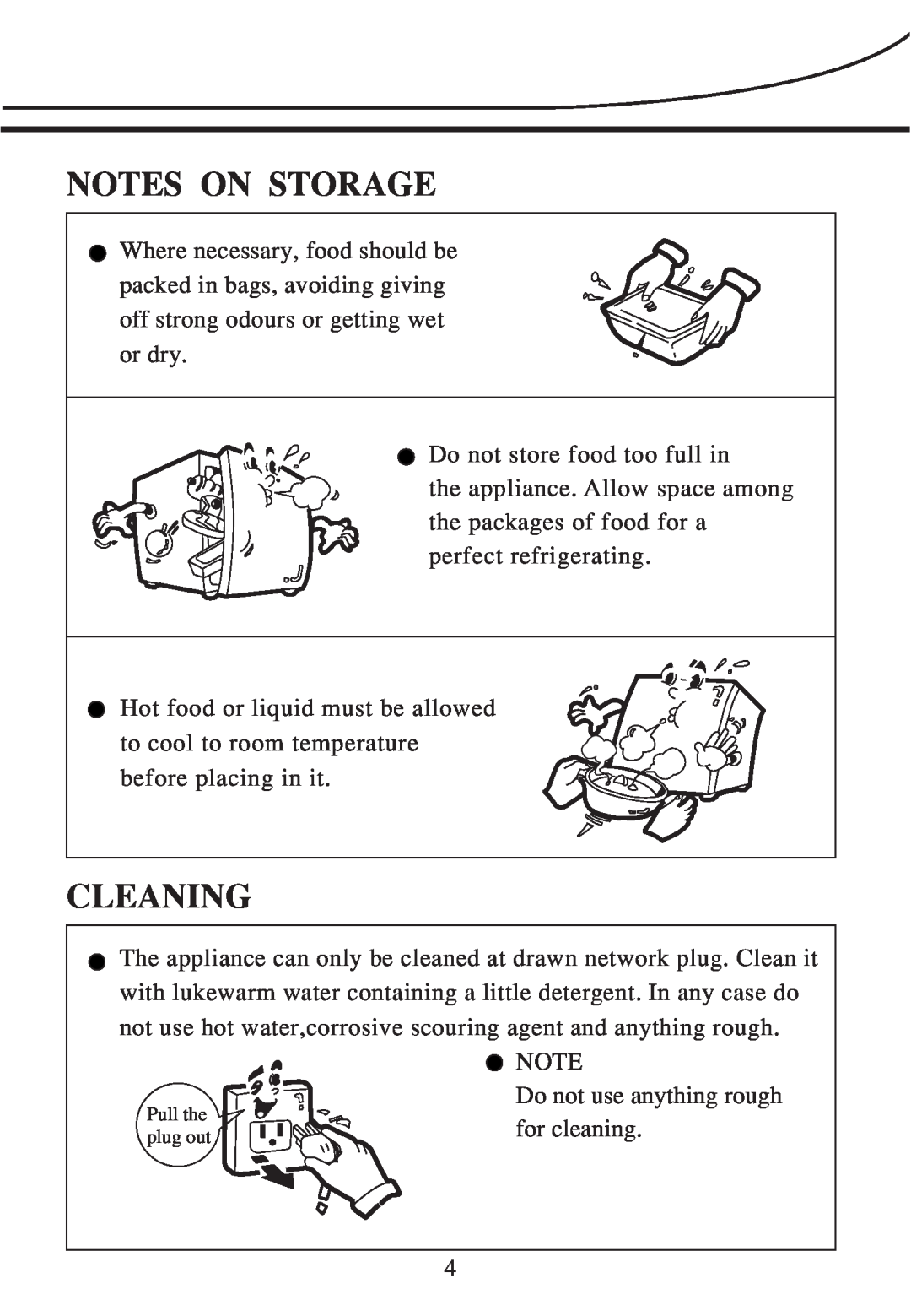 Haier BC-76 operating instructions Notes On Storage, Cleaning 