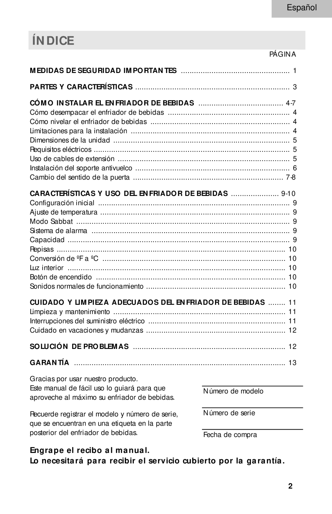 Haier BC100GS manual Características Y USO DEL Enfriador DE Bebidas 