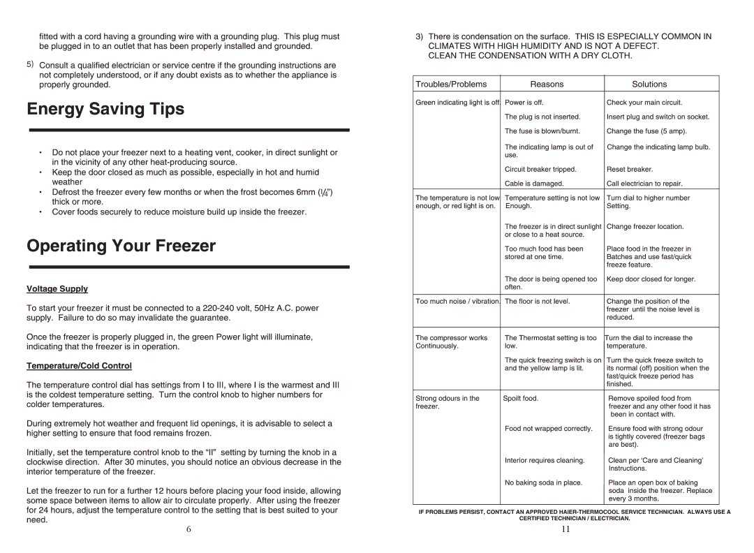 Haier BD-198, BD-142E, BD-100E user manual 