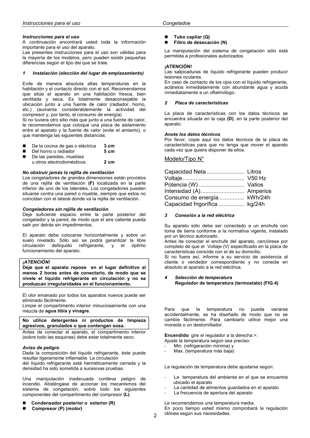 Haier BD-103GAA KX manual Instrucciones para el uso, Instalación elección del lugar de emplazamiento, Aviso de peligro 