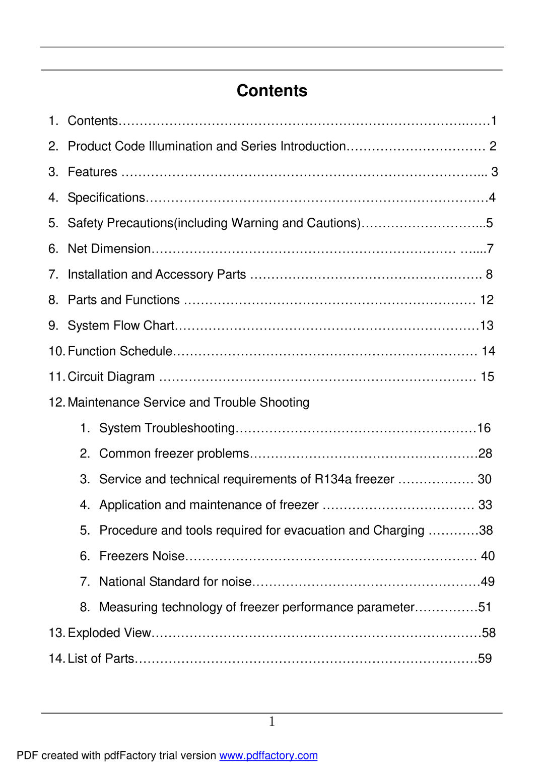 Haier BD-478A service manual Contents 