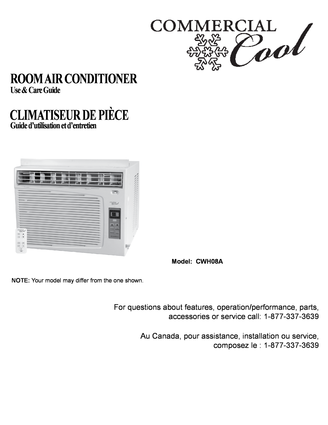 Haier CWH08A manual Climatiseurdepièce, Roomairconditioner, Use&CareGuide, Guided’utilisationetd’entretien 