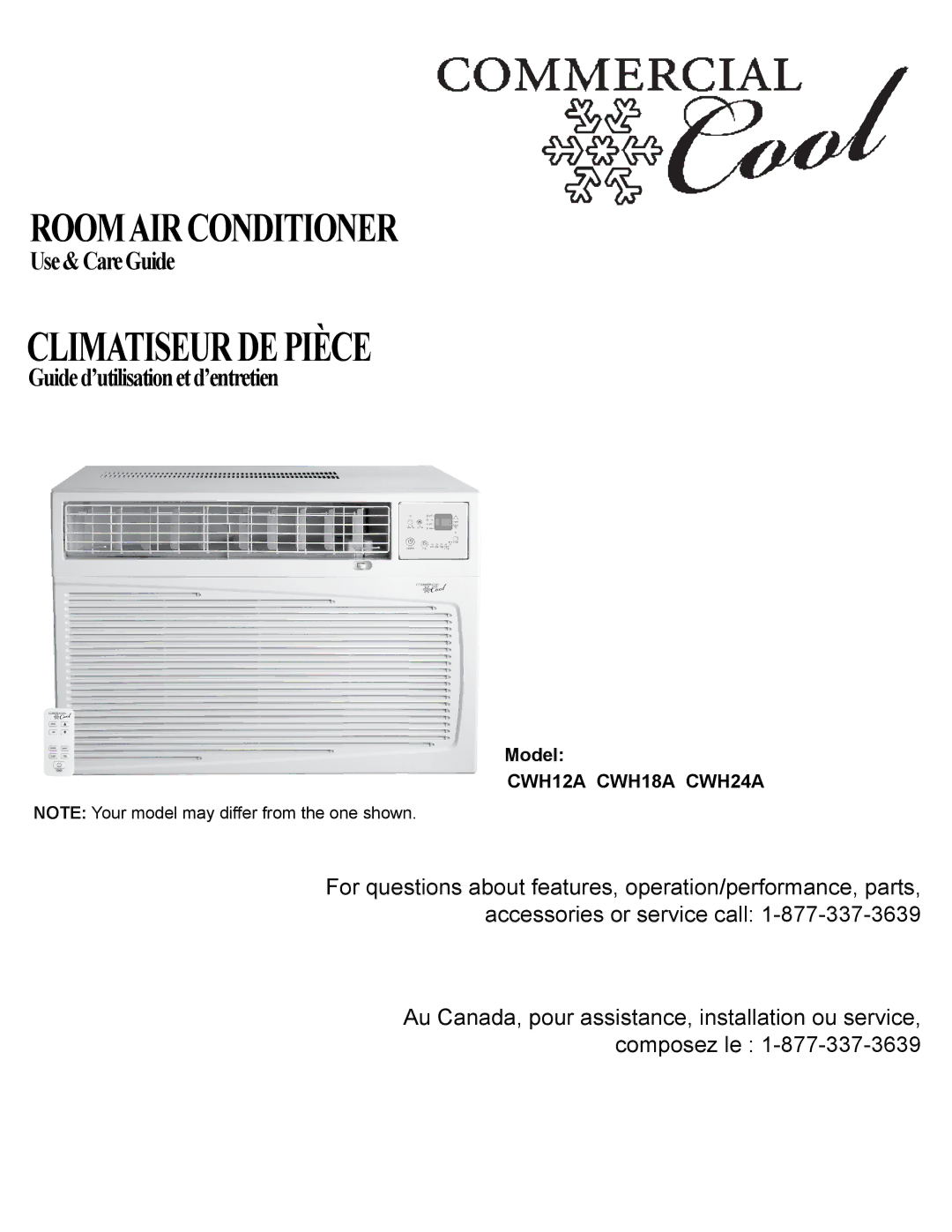 Haier CWH18A, CWH12A, CWH24A manual Climatiseurdepièce 