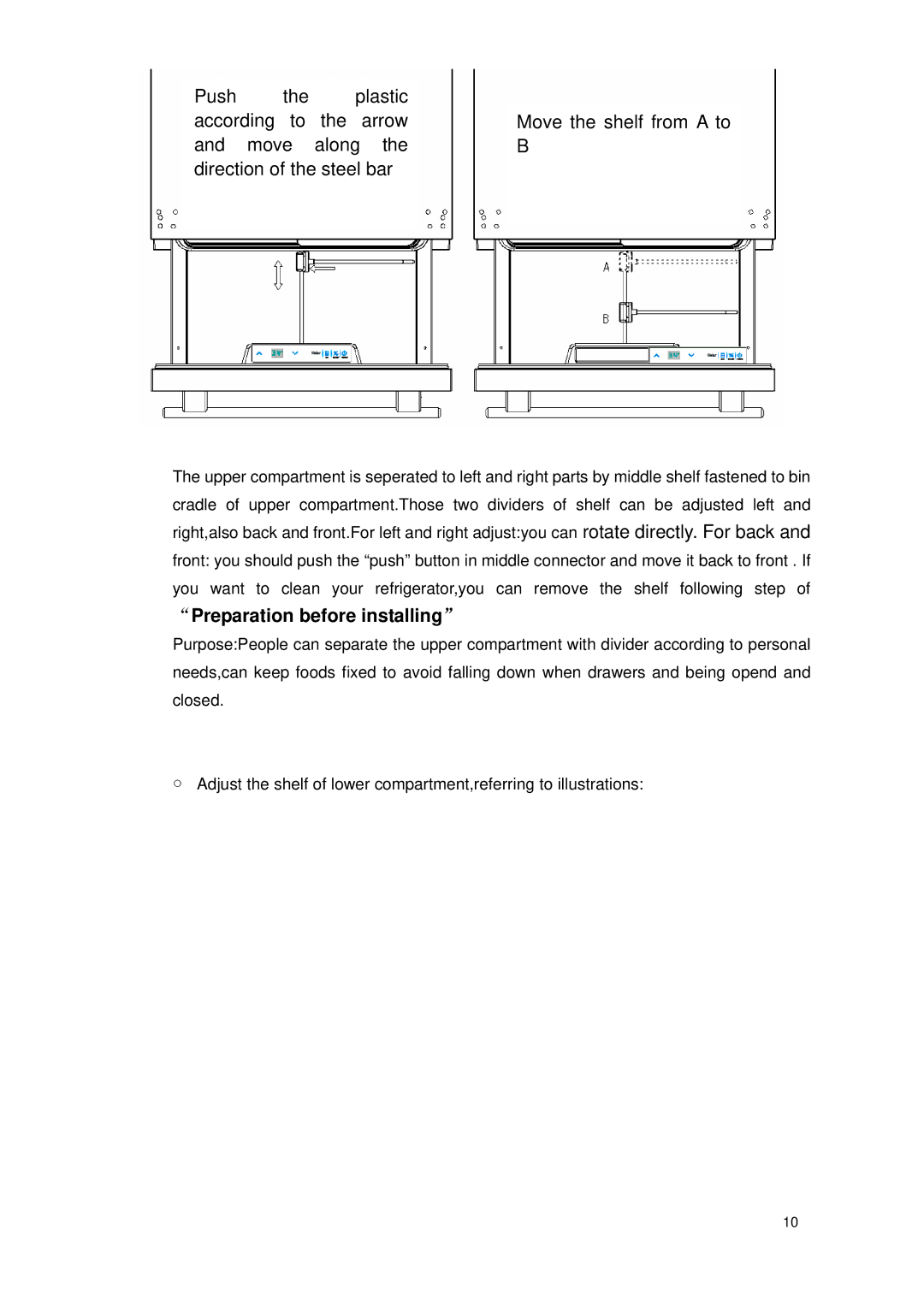 Haier DD300RW, DD350RB, DD400R*, DD450R* manual Preparation before installing 