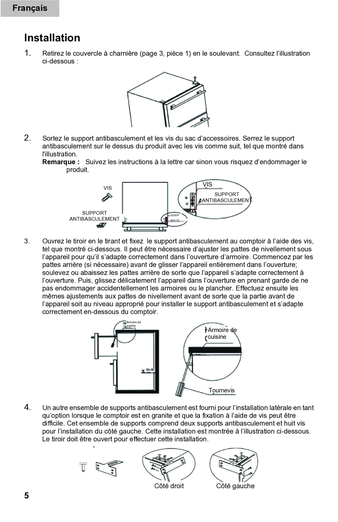 Haier DD400RS manual Installation 