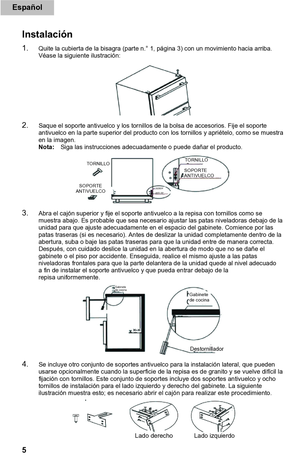 Haier DD400RS manual Instalación 