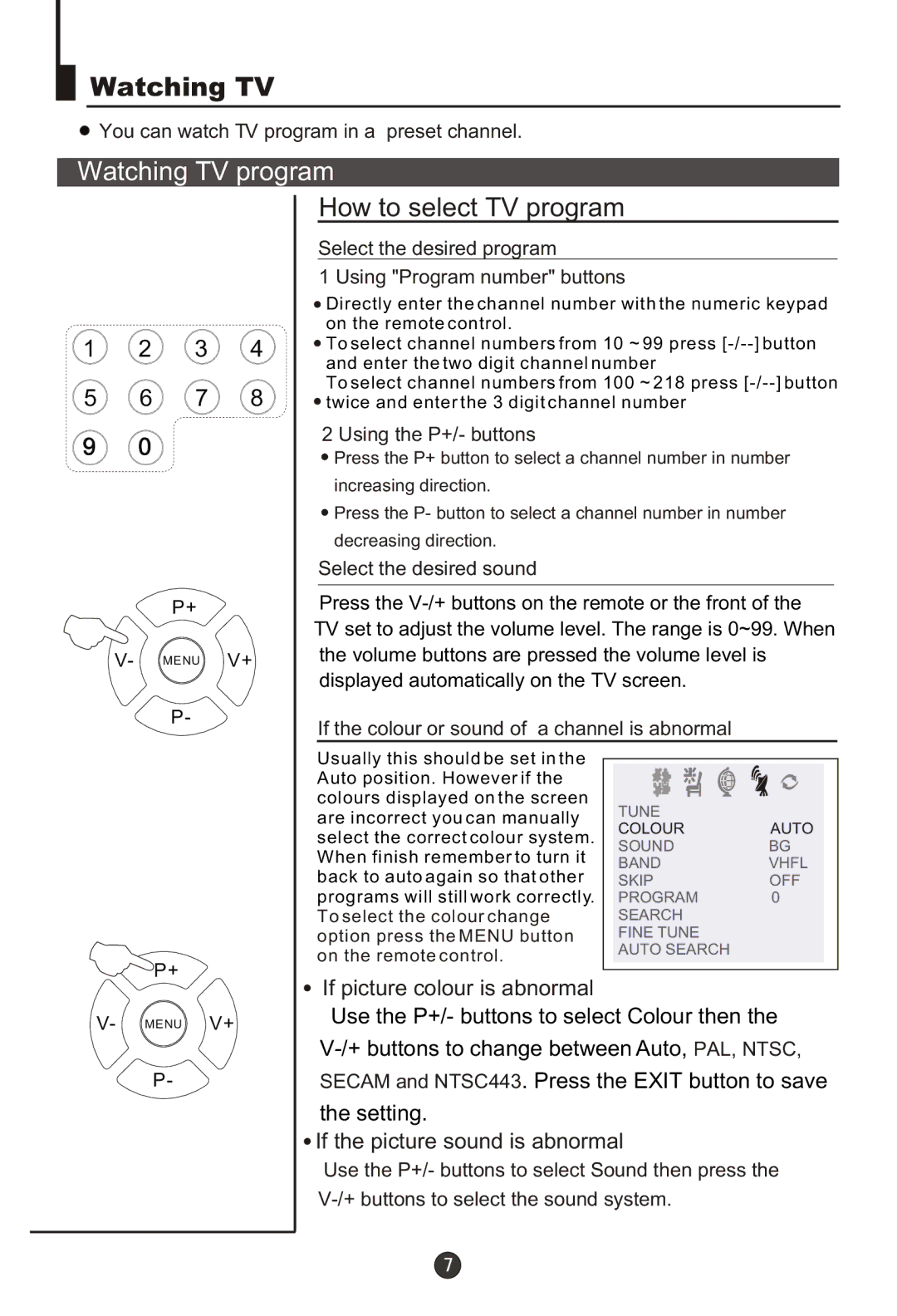 Haier DTA-2198PF owner manual Watching TV program, How to select TV program 