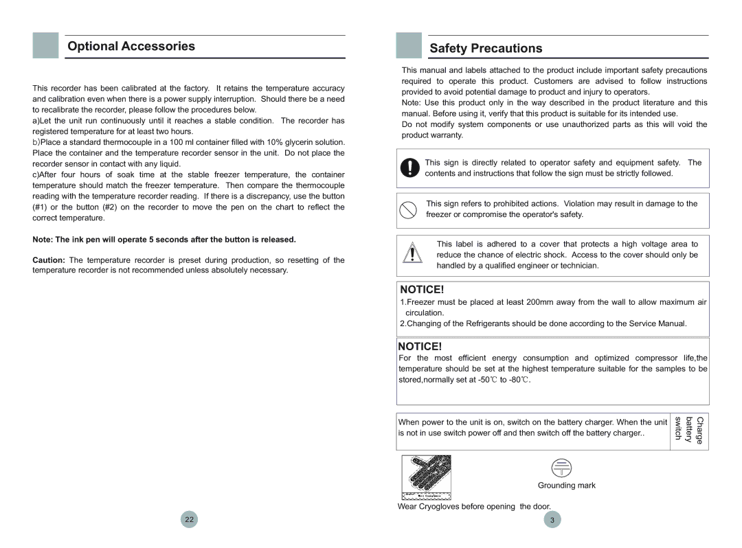 Haier DW-86L386, DW-86L628, DW-86W420, DW-86L388, DW-86L626, DW-86L288 user manual Safety Precautions 