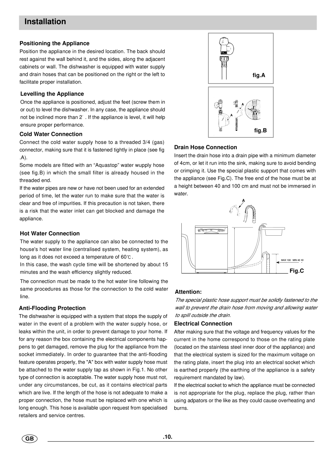 Haier DW12-BFE manual Installation 