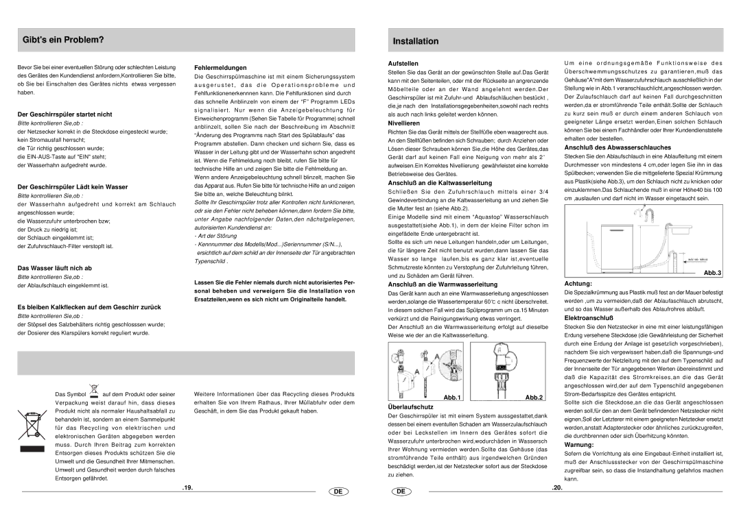 Haier DW12-CFE SS manual Gibts ein Problem? 