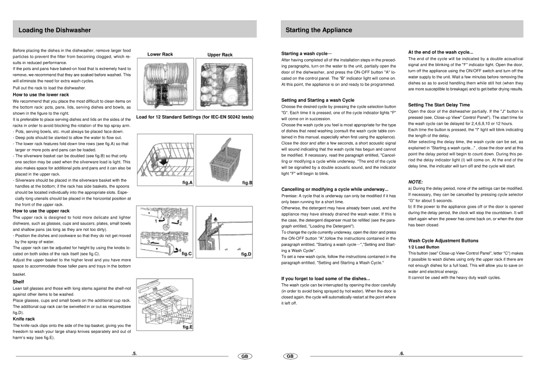 Haier DW12-CFE SS manual Loading the Dishwasher Starting the Appliance 