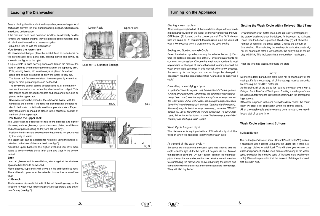 Haier DW12-HFE2ME manual Loading the Dishwasher Turning on the Appliance 