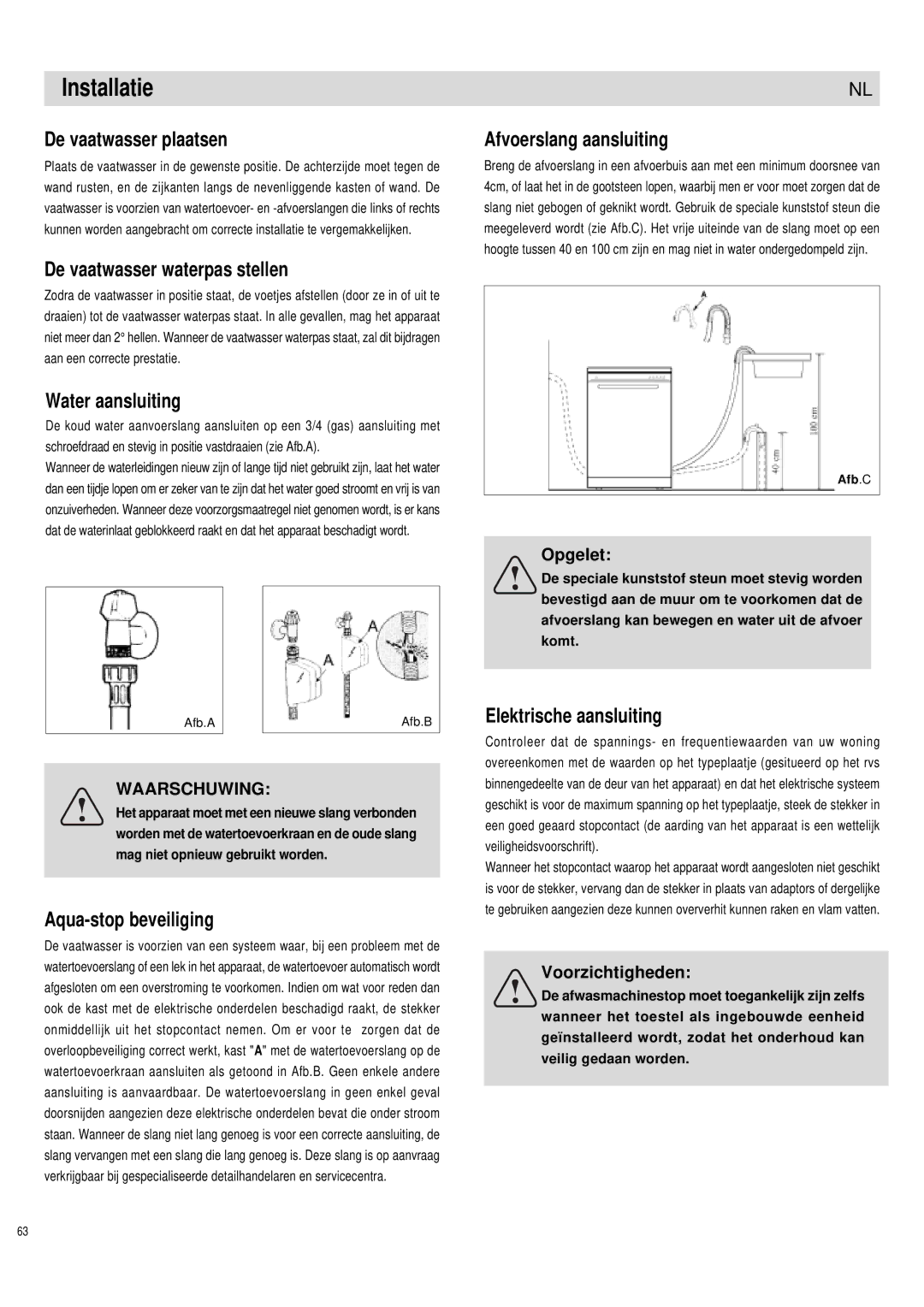 Haier DW12-PFE1 ME, DW12-PFE1 S manual Installatie 