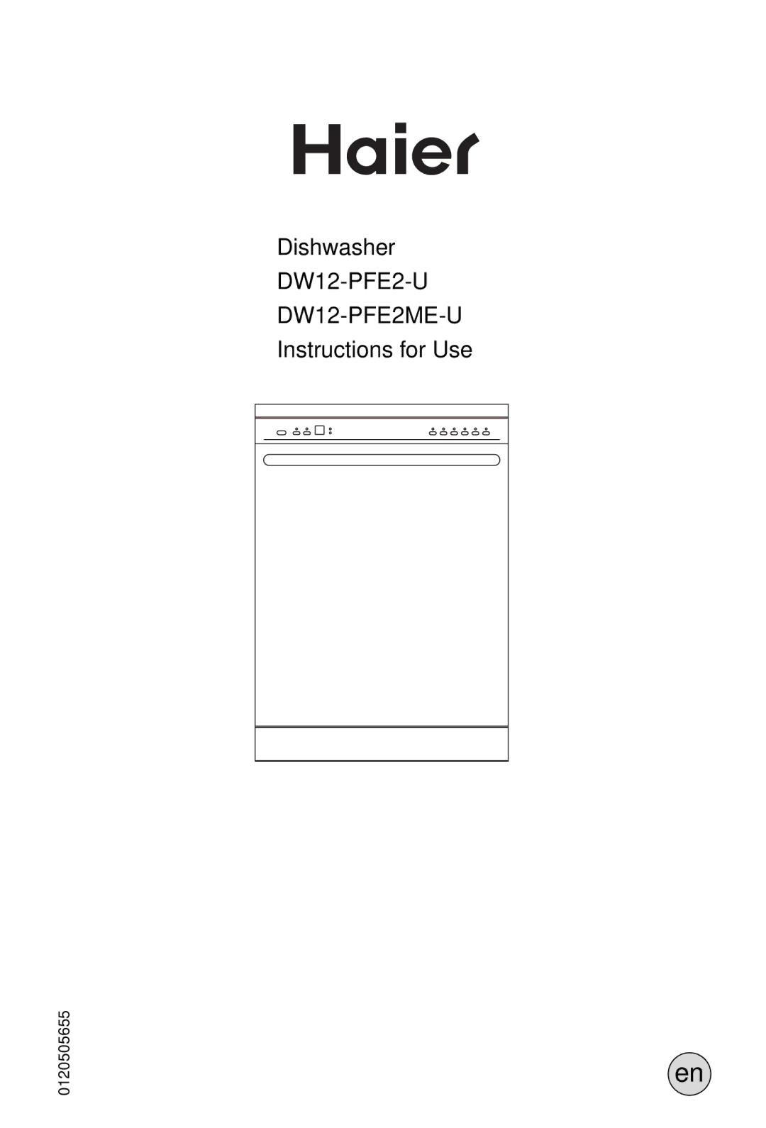 Haier manual DW12-PFE2-U DW12-PFE2ME-U 