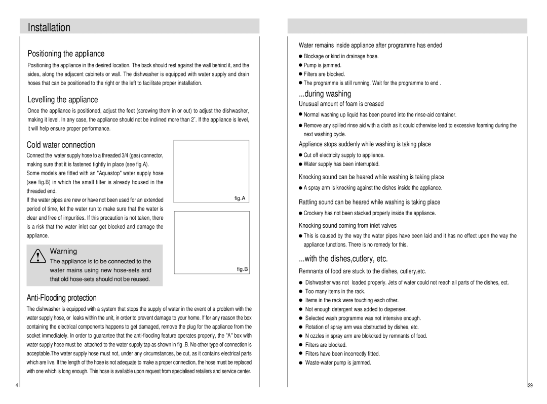 Haier DW15-PFE SS manual Installation 