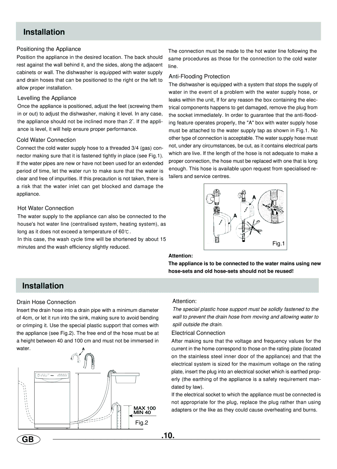 Haier DW9-AFE ME manual Installation 