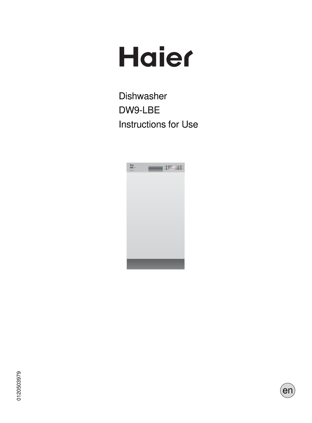 Haier DW9-LBE manual 0120503979 