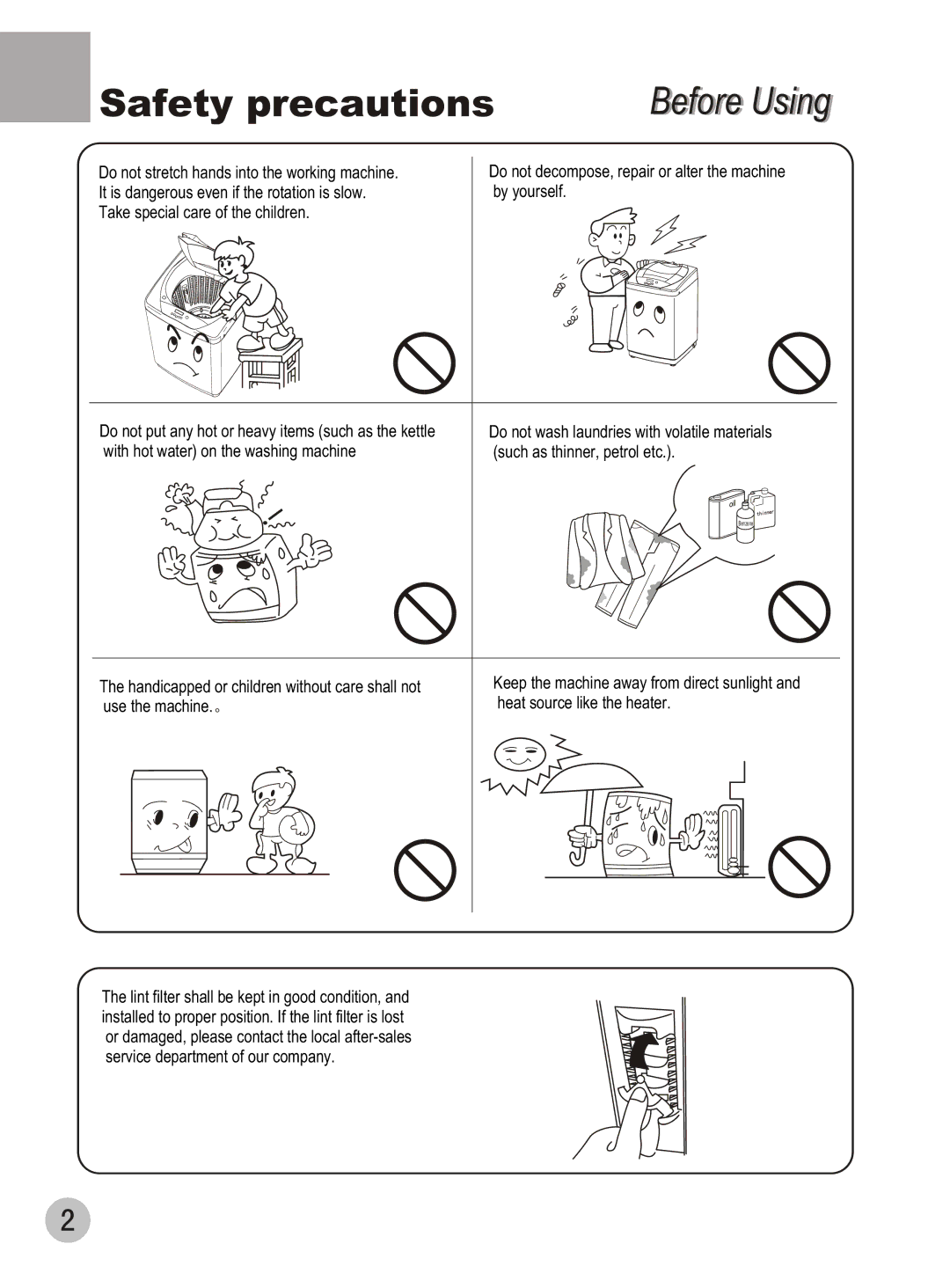 Haier DWE-3120A user manual Benzene 