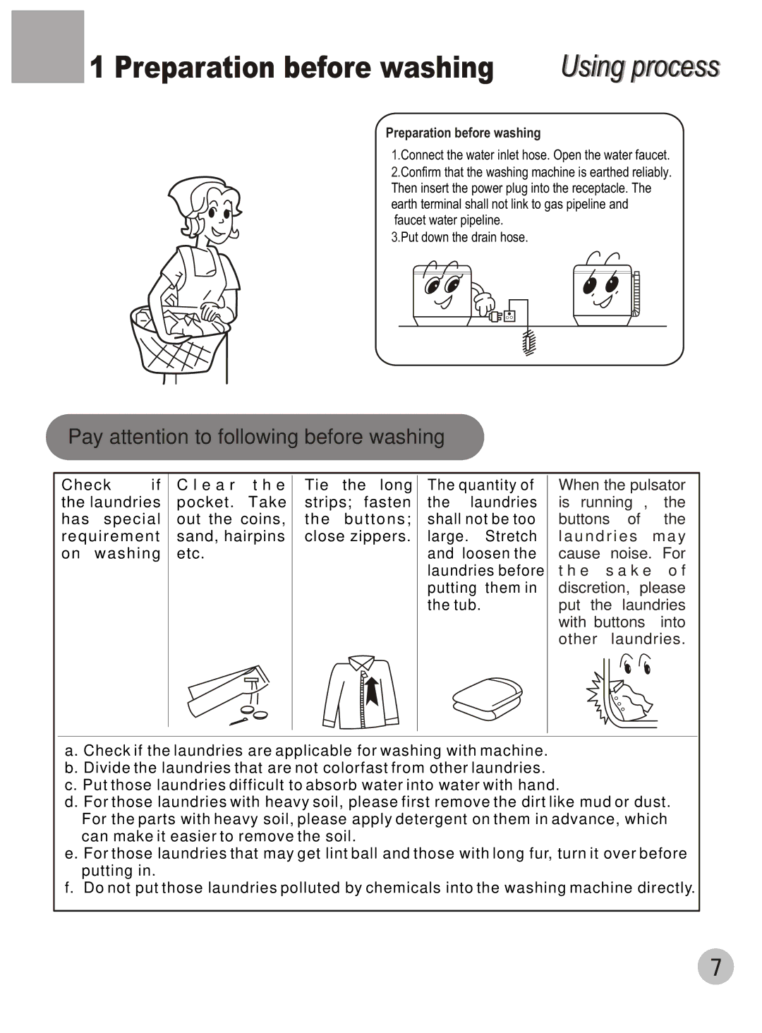 Haier DWE-3120A user manual Using i process 