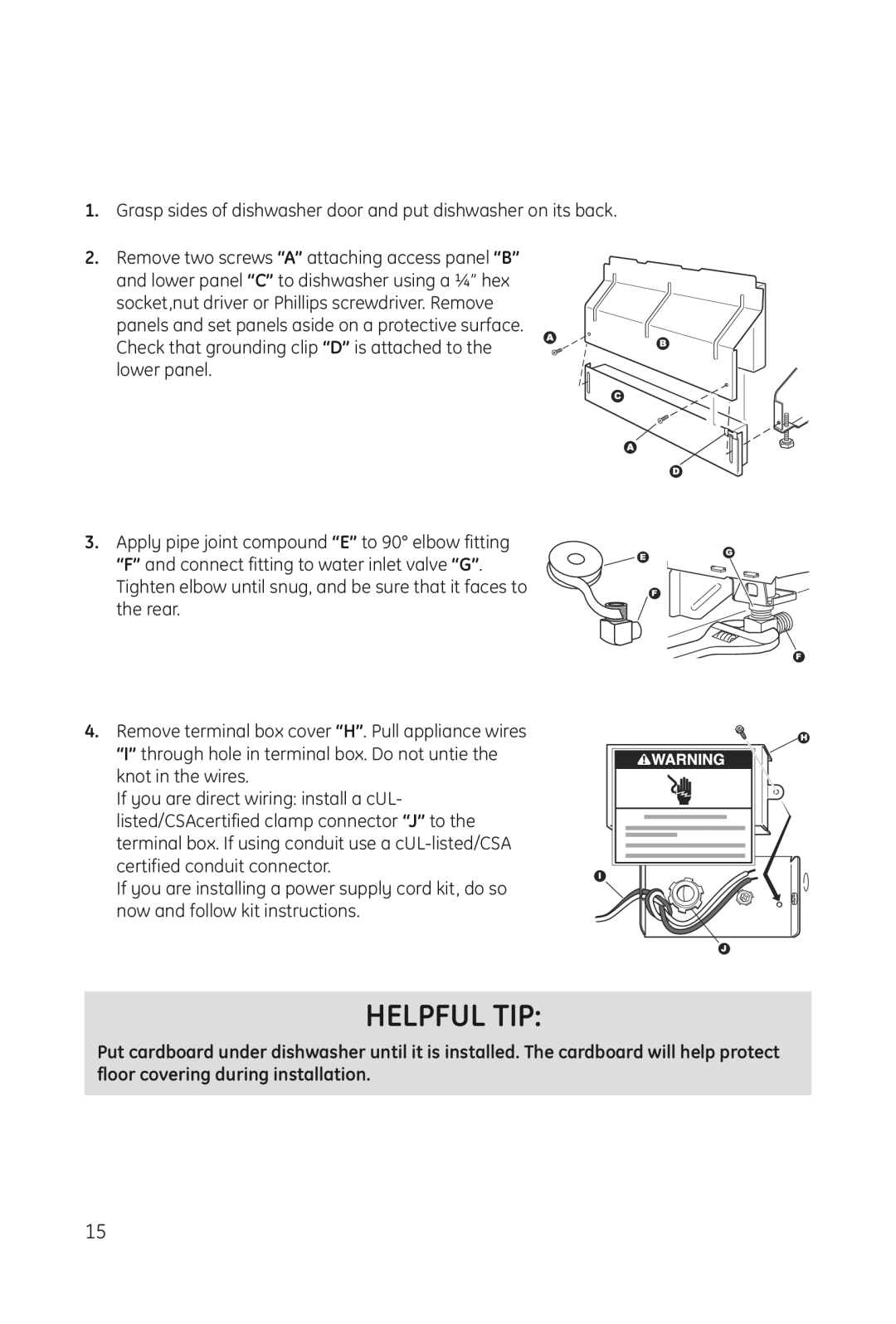 Haier DWL3025 installation manual Helpful TIP 