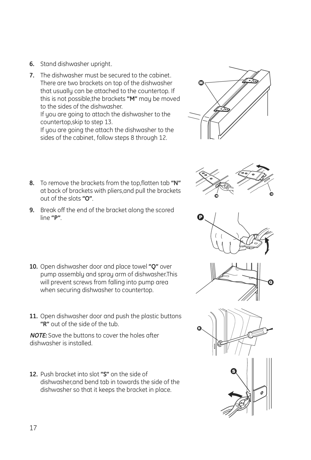 Haier DWL3025 installation manual Stand dishwasher upright 