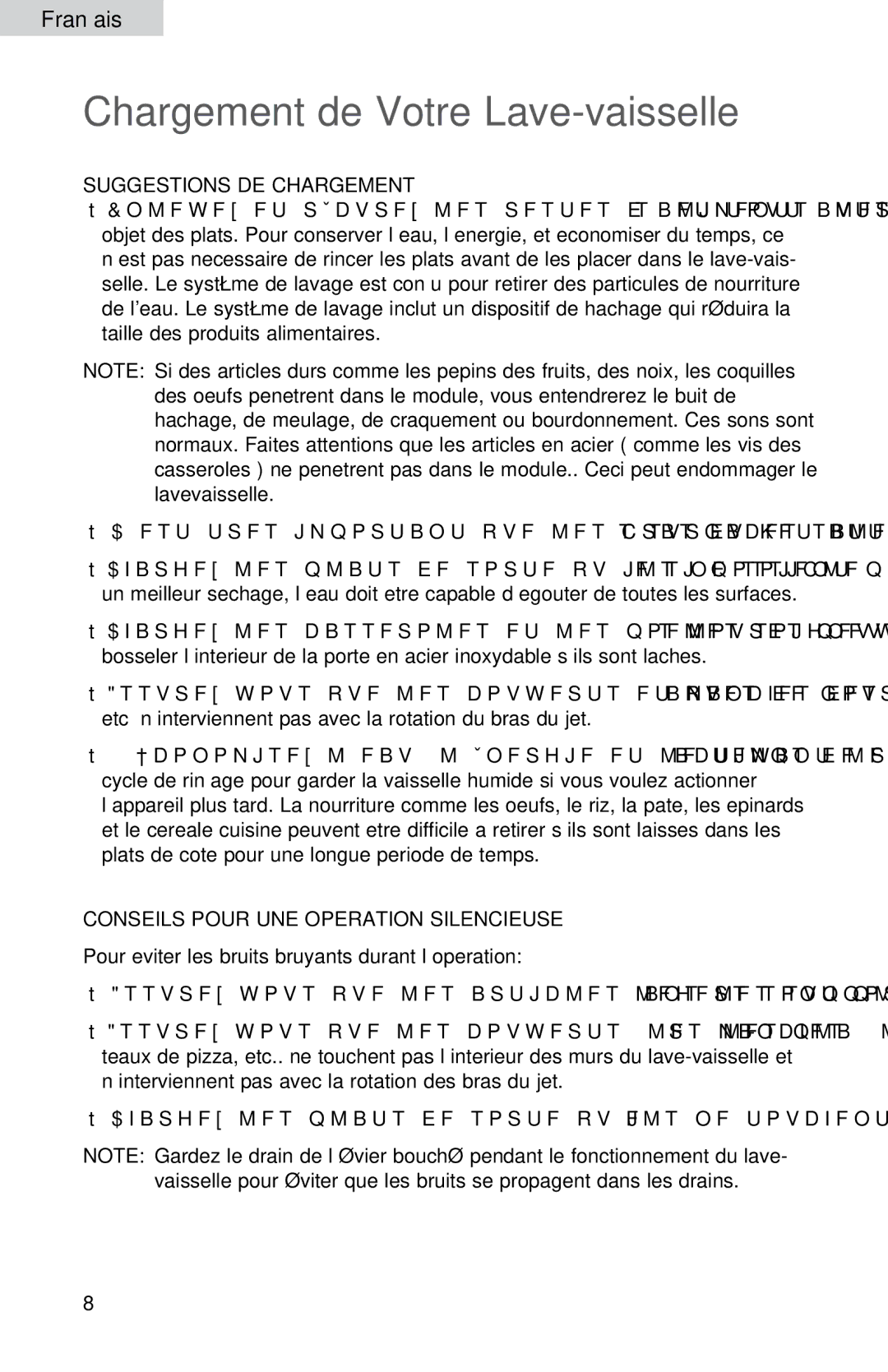 Haier DWL3525 Chargement de Votre Lave-vaisselle, Suggestions DE Chargement, Conseils Pour UNE Operation Silencieuse 